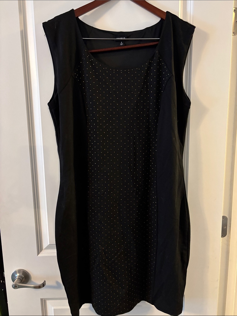 torrid Black Studded Sleeveless Shift Dress